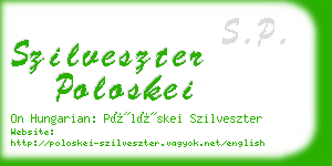 szilveszter poloskei business card